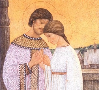 Святые благоверные князь Петр и княгиня Феврония, Муромские чудотворцы - образец христианского супружества и святой любви.